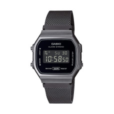 Casio Vintage Unisex Watch Black Mesh Bracelet A168WEMB-1BEF